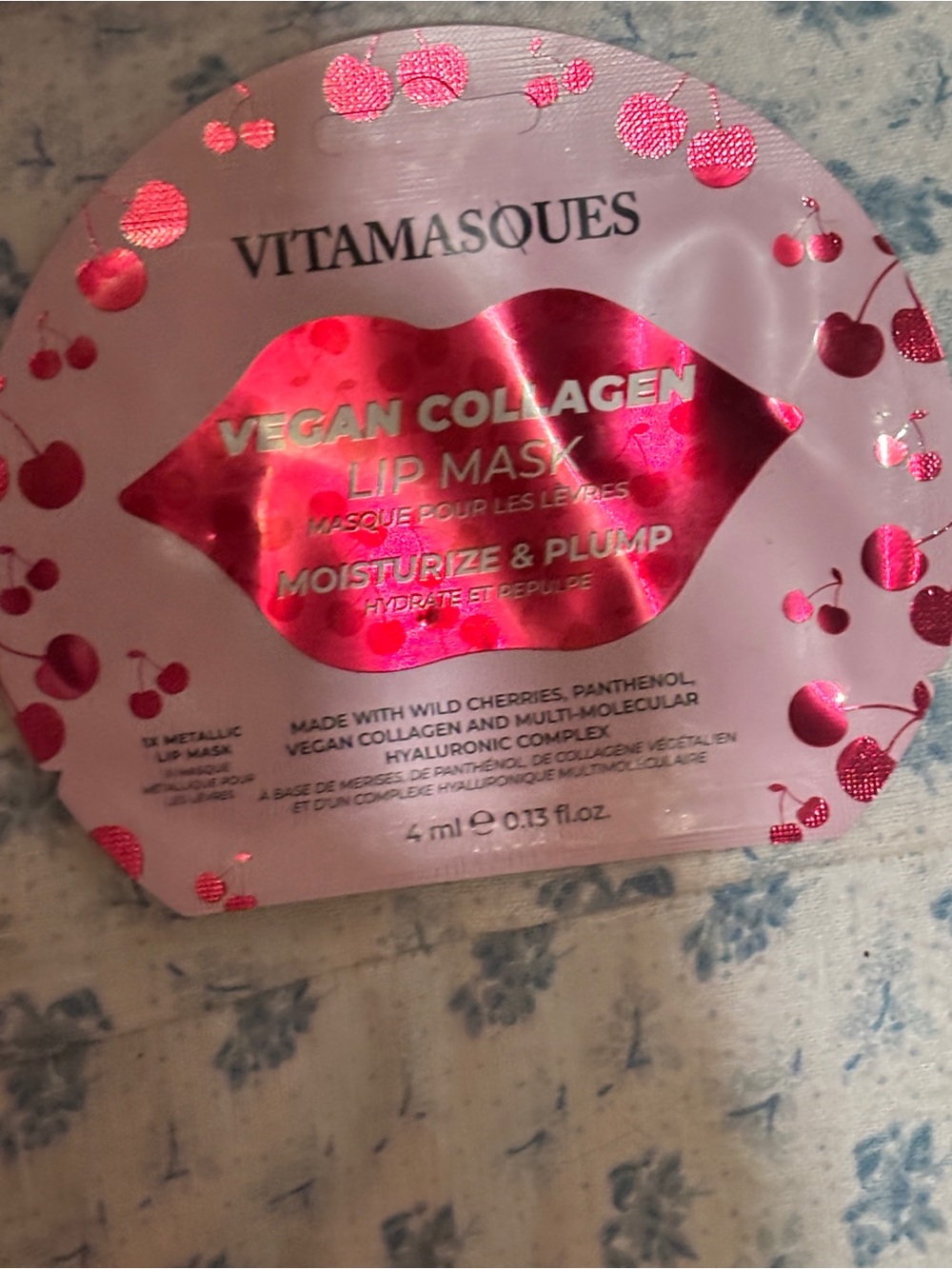 Vitamasoues Vegan Collagen Lip Mask - Pink Cherry Moisturize & Plump
